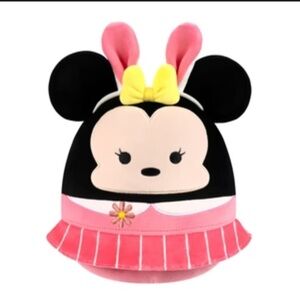 NWT Easter Squishmallow Disney Minnie in Pink Dress Bunny Ears 8" Jazwares